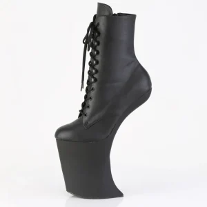 Vegan 23 cm BEWITCHED Heelless bottines pony talons noires