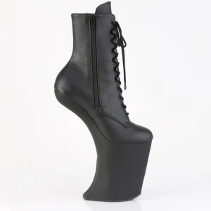 Vegan 23 cm BEWITCHED Heelless bottines pony talons noires
