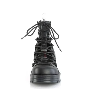 Vegan 7 cm BRATTY-32 demoniacult plateforme chaussure alternative noir