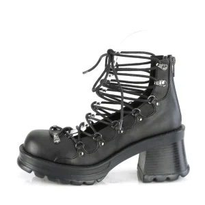 Vegan 7 cm BRATTY-32 demoniacult plateforme chaussure alternative noir