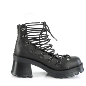 Vegan 7 cm BRATTY-32 demoniacult plateforme chaussure alternative noir