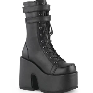 Vegan 13 cm CAMEL-250 emo femmes bottines chunky plateforme à lacets