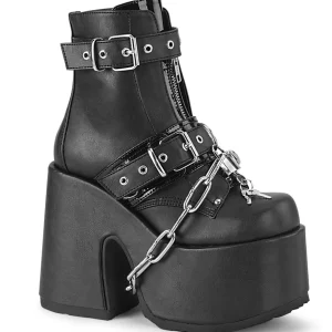 Vegan 13 cm CAMEL-205 femmes bottines plateforme épais talon chunky noires