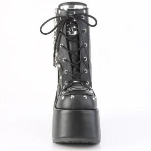 Vegan 13 cm CAMEL-208 femmes bottines plateforme épais talon chunky noires
