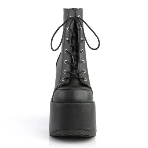 Vegan 13 cm CAMEL-203 femmes bottines plateforme épais talon chunky noires
