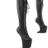 Vegan 20 cm CRAZE-2023 Heelless bottes pony talons noires