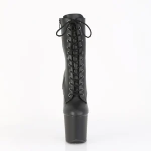 Vegan 20 cm CRAZE-1040 Heelless bottines pony talons noires
