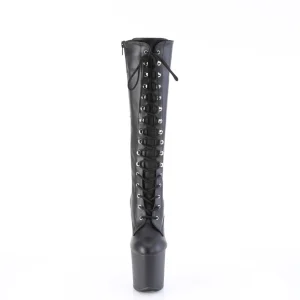 Vegan 20 cm CRAZE-2023 Heelless bottes pony talons noires
