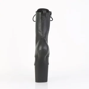 Vegan 20 cm CRAZE-1040 Heelless bottines pony talons noires