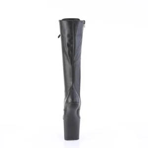 Vegan 20 cm CRAZE-2023 Heelless bottes pony talons noires