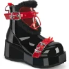 Vegan 7 cm CUBBY-57 emo femmes bottines plateforme à boucles