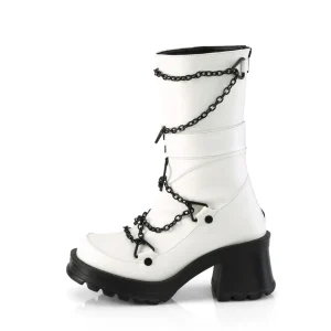 Vegan 7 cm DemoniaCult BRATTY-120-2 bottes plateforme chunky talons épais