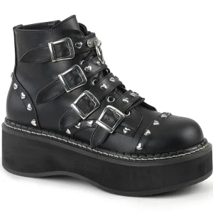 Vegan 5 cm DemoniaCult EMILY-315-1 bottines gothique avec boucles