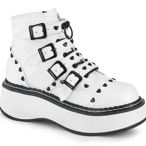 Vegan 5 cm DemoniaCult EMILY-315 bottines gothique avec boucles