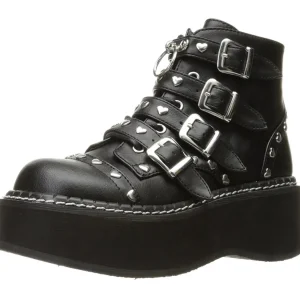 Vegan 5 cm DemoniaCult EMILY-315-1 bottines gothique avec boucles