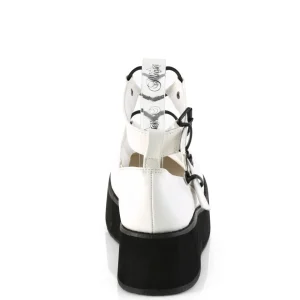 Vegan 6 cm DemoniaCult SPRITE-02 escarpins mary jane blanc
