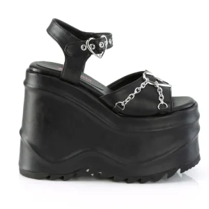 Vegan 15 cm DemoniaCult WAVE-09 lolita sandale talon compensé plateforme