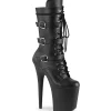 Vegan 20 cm FLAMINGO-1053 bottes plate-forme et boucles noir
