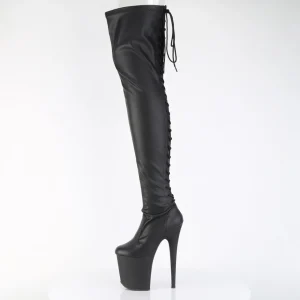 Vegan 20 cm FLAMINGO-3850 bottes cuissardes femme talons hauts avec lacets