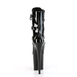 Vegan 20 cm FLAMINGO-1043 bottes plate-forme et boucles noir