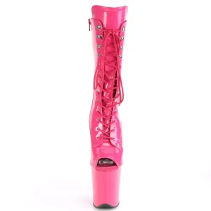 Vegan 20 cm FLAMINGO-1051 bottes plate-forme et bout ouvert pink