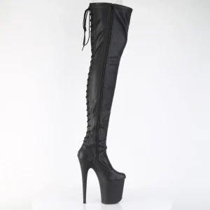 Vegan 20 cm FLAMINGO-3850 bottes cuissardes femme talons hauts avec lacets