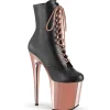 Vegan 20 cm FLAMINGO-1020 Bottines Plateforme Chrome Dorée