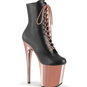 Vegan 20 cm FLAMINGO-1020 Bottines Plateforme Chrome Dorée