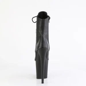 Vegan 20 cm FLAMINGO-1021 bottines plate-forme et bout ouvert noir