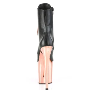Vegan 20 cm FLAMINGO-1020 Bottines Plateforme Chrome Dorée