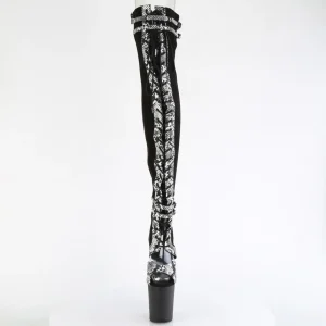Vegan 20 cm FLAMINGO-3027SP Noires bottes overknee femme