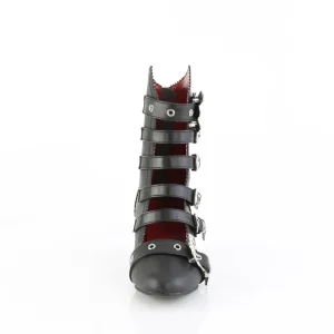 Vegan 5 cm FLORA-1035 nosferatu bottines gothique avec boucles