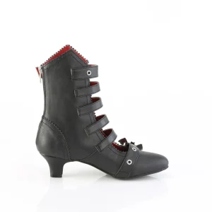 Vegan 5 cm FLORA-1035 nosferatu bottines gothique avec boucles