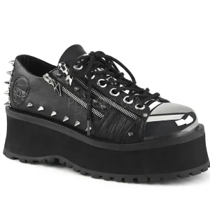 Vegan 7 cm GRAVEDIGGER-04 Chaussures Gothiques Hommes Plateforme