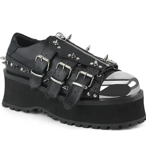 Vegan 7 cm GRAVEDIGGER-03 Chaussures Gothiques Hommes Plateforme