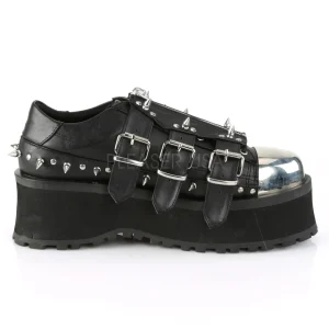 Vegan 7 cm GRAVEDIGGER-03 Chaussures Gothiques Hommes Plateforme