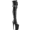 Vegan 23 cm INFINITY-3028 bottes cuissardes femme talons hauts avec boucles