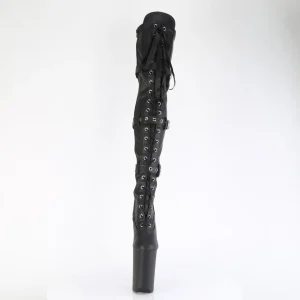 Vegan 23 cm INFINITY-3028 bottes cuissardes femme talons hauts avec boucles