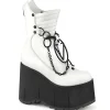 Vegan 11,5 cm KERA-130 demoniacult plateforme bottines alternative blanc