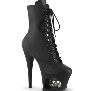 Vegan 18 cm MOON-1020SK bottines plateforme à lacets en noir
