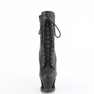 Vegan 18 cm MOON-1020SK bottines plateforme à lacets en noir