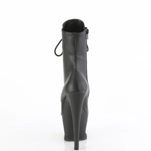 Vegan 18 cm MOON-1020SK bottines plateforme à lacets en noir