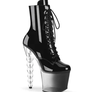 Vegan 18 cm pleaser bottine talon haut à perlé