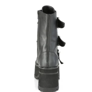 Vegan 9,5 cm RANGER-308 gothique femmes bottines chunky plateforme à boucles