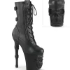 Vegan 20 cm RAPTURE-1047 bottines à talons hauts crâne