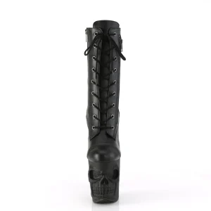 Vegan 20 cm RAPTURE-1047 bottines à talons hauts crâne