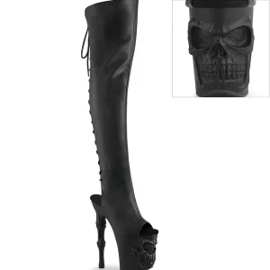 Vegan 20 cm RAPTURE-3019 crâne plateforme bottes overknee femme