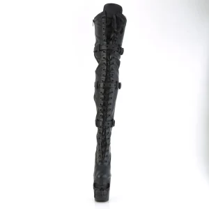 Vegan 20 cm RAPTURE-3028 crâne plateforme bottes overknee femme