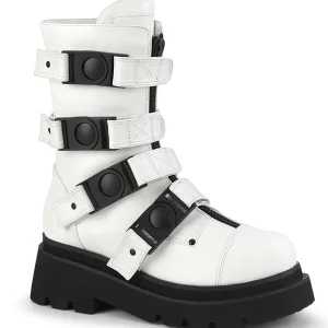 Vegan 6,5 cm RENEGADE-55 demoniacult plateforme bottines alternative blanc