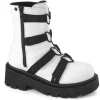 Vegan 6,5 cm RENEGADE-50 demoniacult plateforme bottines alternative blanc